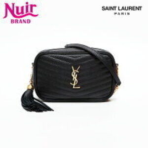 Yves Saint Laurent Lou Leather Shoulder Bag Black
